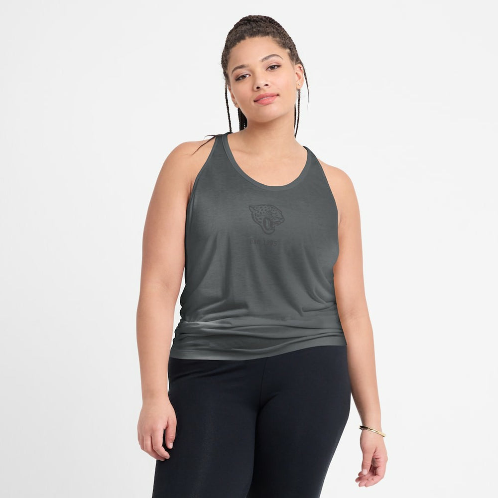 Jacksonville Jaguars Women's Glory Open-Back Crisscross Dri-FIT Tank Top - Charcoal sale