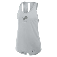 Detroit Lions Women's Glory Open-Back Crisscross Dri-FIT Tank Top - Gray for sale