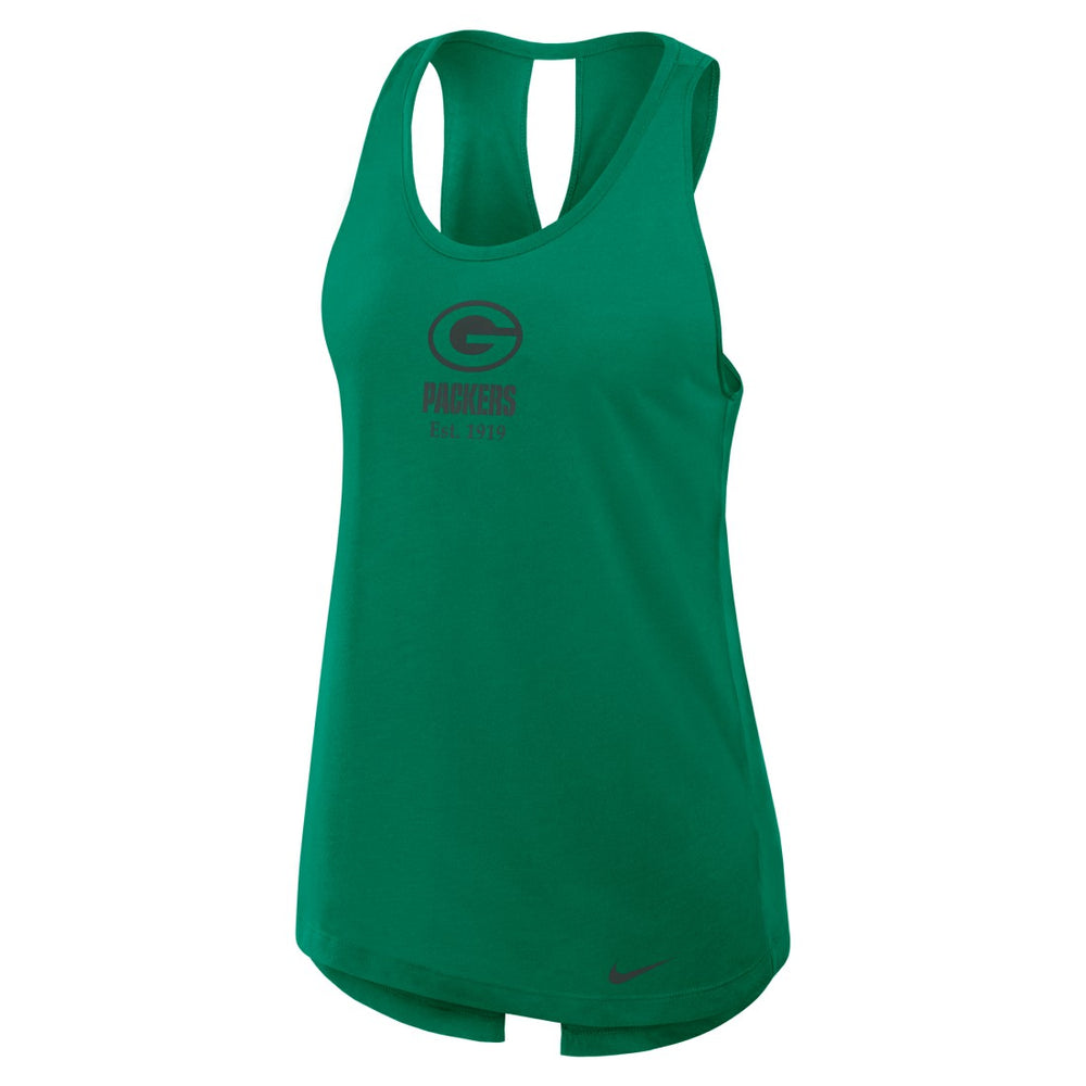 Green Bay Packers Women's Glory Open-Back Crisscross Dri-FIT Tank Top - Green cheap