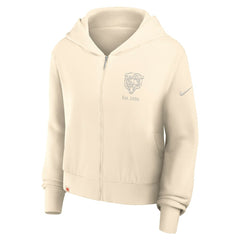 Chicago Bears Women's Glory Cropped Full-Zip Hoodie - Cream cheap