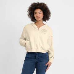Kansas City Chiefs Women's Glory Cropped Full-Zip Hoodie - Cream online