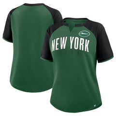 New York Jets Women's Height Advantage T-Shirt - Green/Black for sale