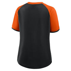 Cincinnati Bengals Women's Height Advantage T-Shirt - Black/Orange outlet
