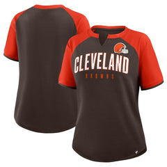 Cleveland Browns Women's Height Advantage T-Shirt - Brown/Orange for sale