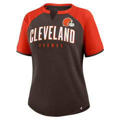 Cleveland Browns Women's Height Advantage T-Shirt - Brown/Orange for sale