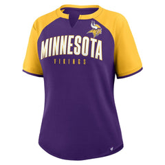Minnesota Vikings Women's Height Advantage T-Shirt - Purple/Gold for sale
