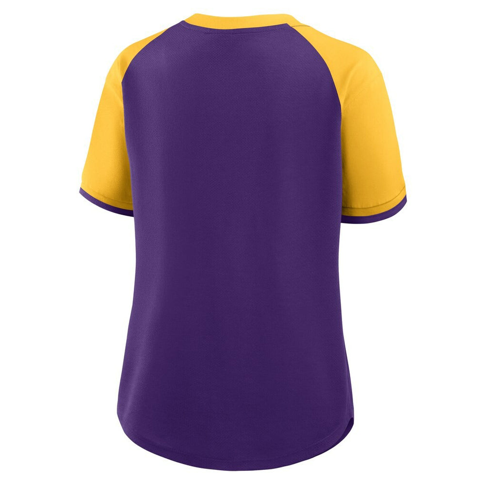 Minnesota Vikings Women's Height Advantage T-Shirt - Purple/Gold for sale