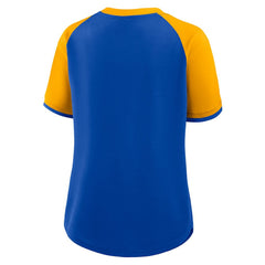Los Angeles Rams Women's Height Advantage T-Shirt - Royal/Gold discount