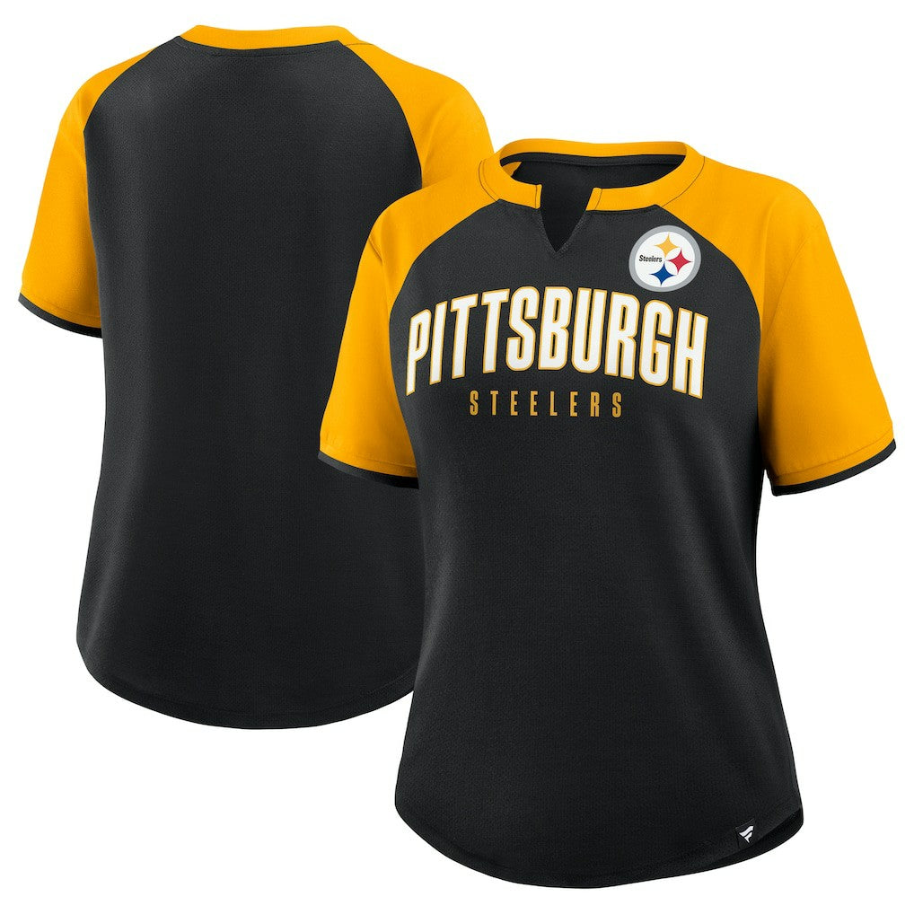 Pittsburgh Steelers Women's Height Advantage T-Shirt - Black/Gold on sale