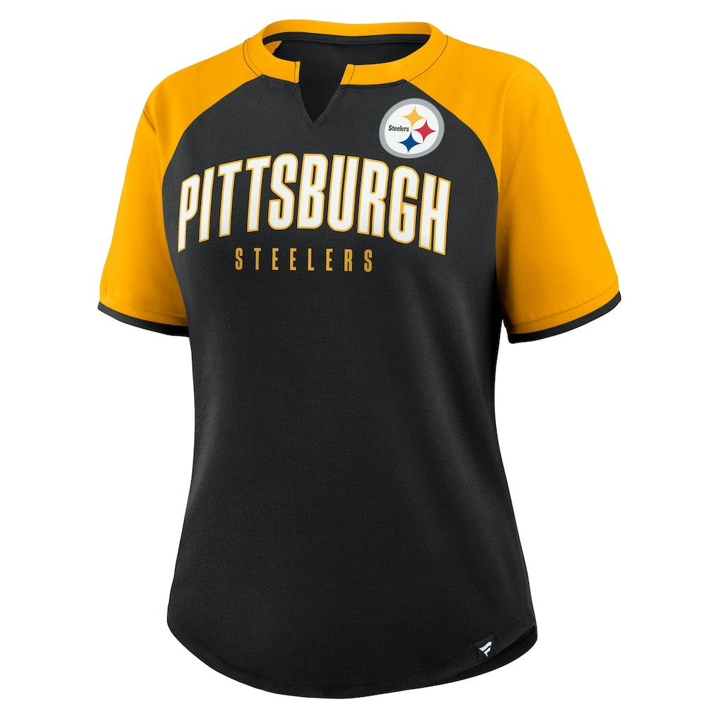 Pittsburgh Steelers Women's Height Advantage T-Shirt - Black/Gold on sale