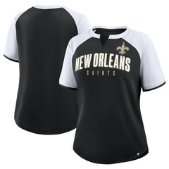 New Orleans Saints Women's Height Advantage T-Shirt - Black/White discount