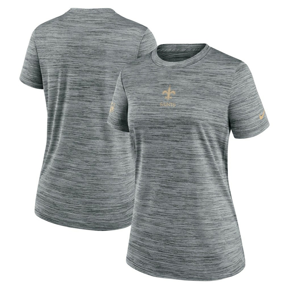 New Orleans Saints Women's Sideline Velocity Dri-FIT T-Shirt - Gray on sale