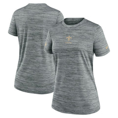 New Orleans Saints Women's Sideline Velocity Dri-FIT T-Shirt - Gray on sale