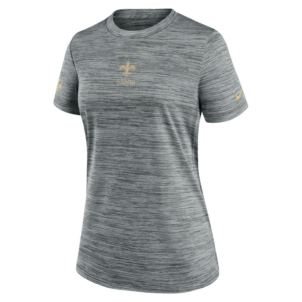 New Orleans Saints Women's Sideline Velocity Dri-FIT T-Shirt - Gray on sale