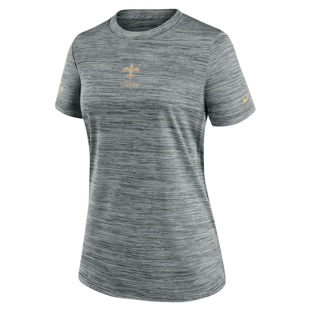 New Orleans Saints Women's Sideline Velocity Dri-FIT T-Shirt - Gray on sale