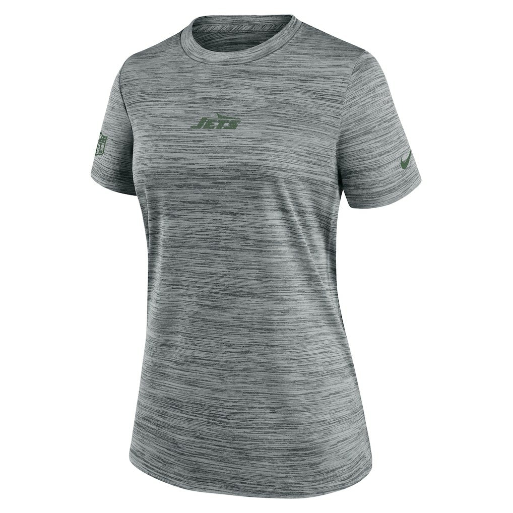 New York Jets Women's Sideline Velocity Dri-FIT T-Shirt - Gray for sale