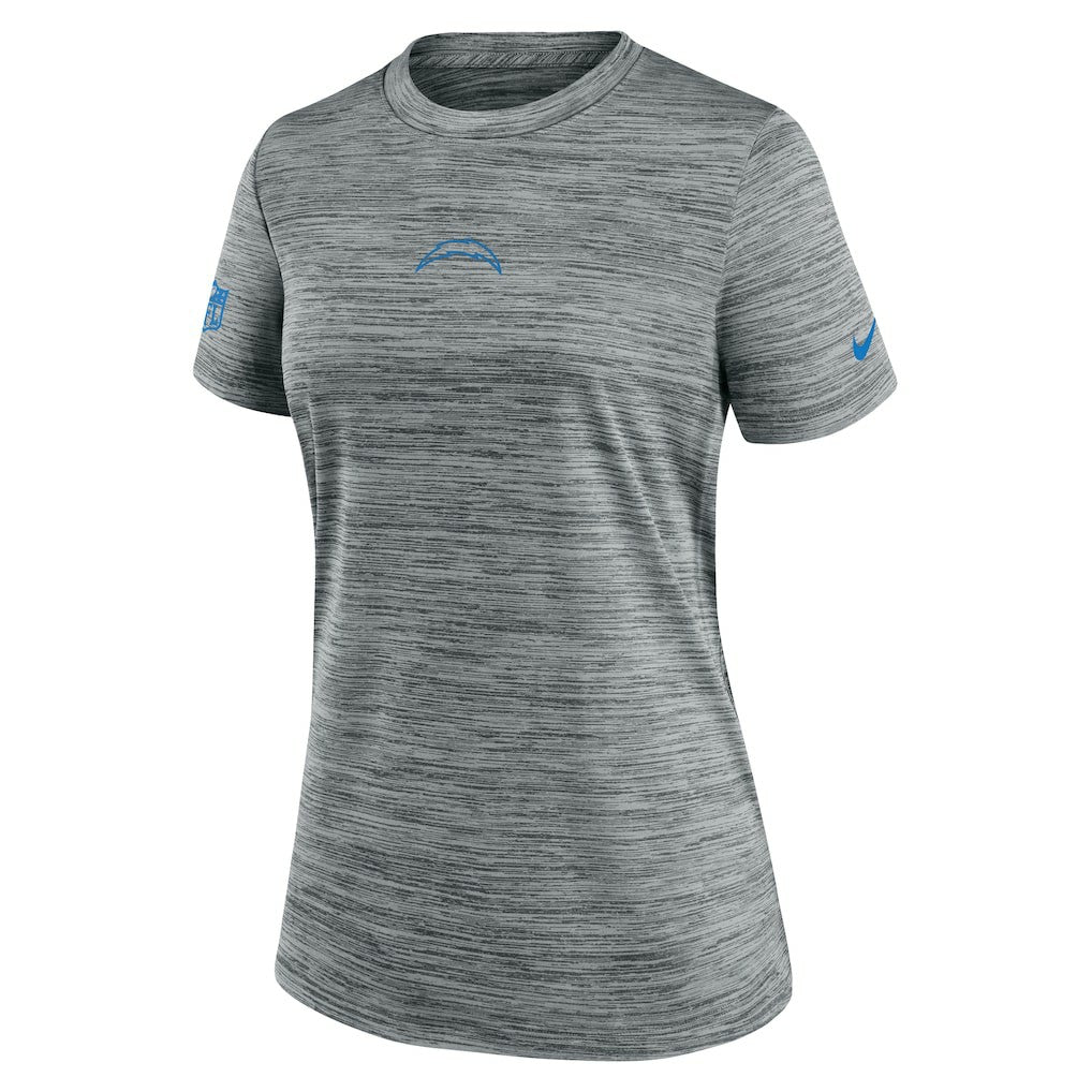 Los Angeles Chargers Women's Sideline Velocity Dri-FIT T-Shirt - Gray for sale