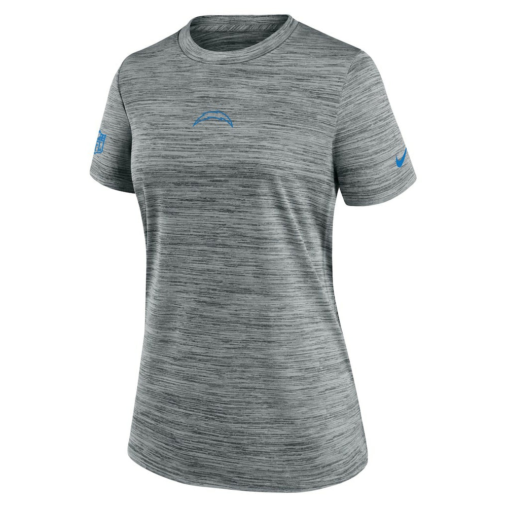 Los Angeles Chargers Women's Sideline Velocity Dri-FIT T-Shirt - Gray for sale