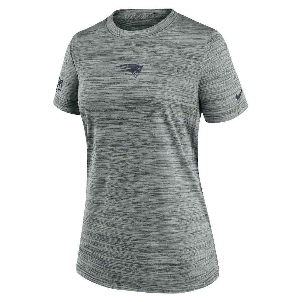 New England Patriots Women's Sideline Velocity Dri-FIT T-Shirt - Gray sale