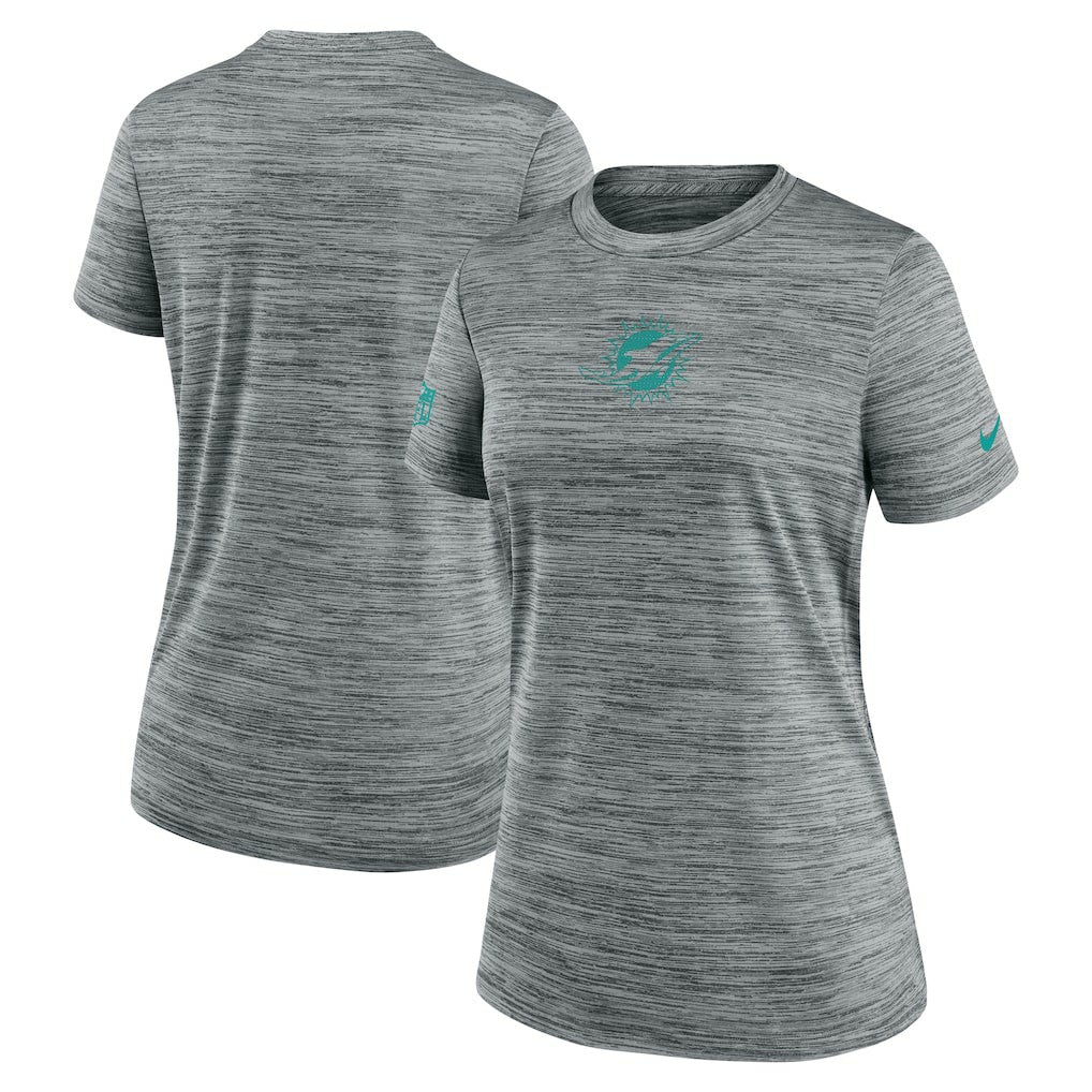 Miami Dolphins Women's Sideline Velocity Dri-FIT T-Shirt - Gray outlet