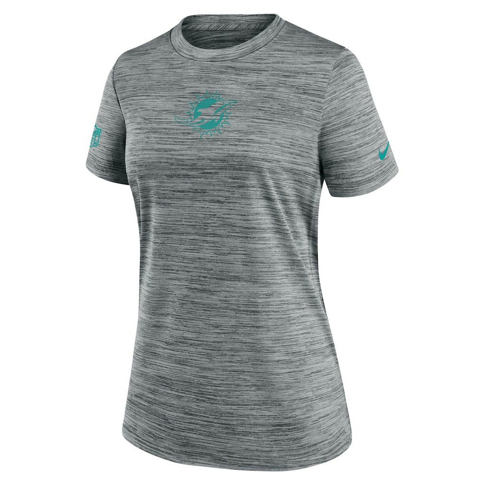 Miami Dolphins Women's Sideline Velocity Dri-FIT T-Shirt - Gray outlet