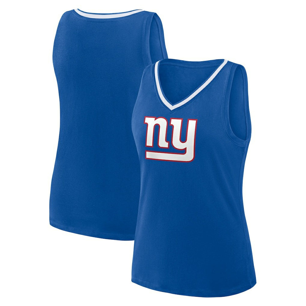 New York Giants Logo Athletic Women's Stellar Win V-Neck Tank Top - Royal outlet