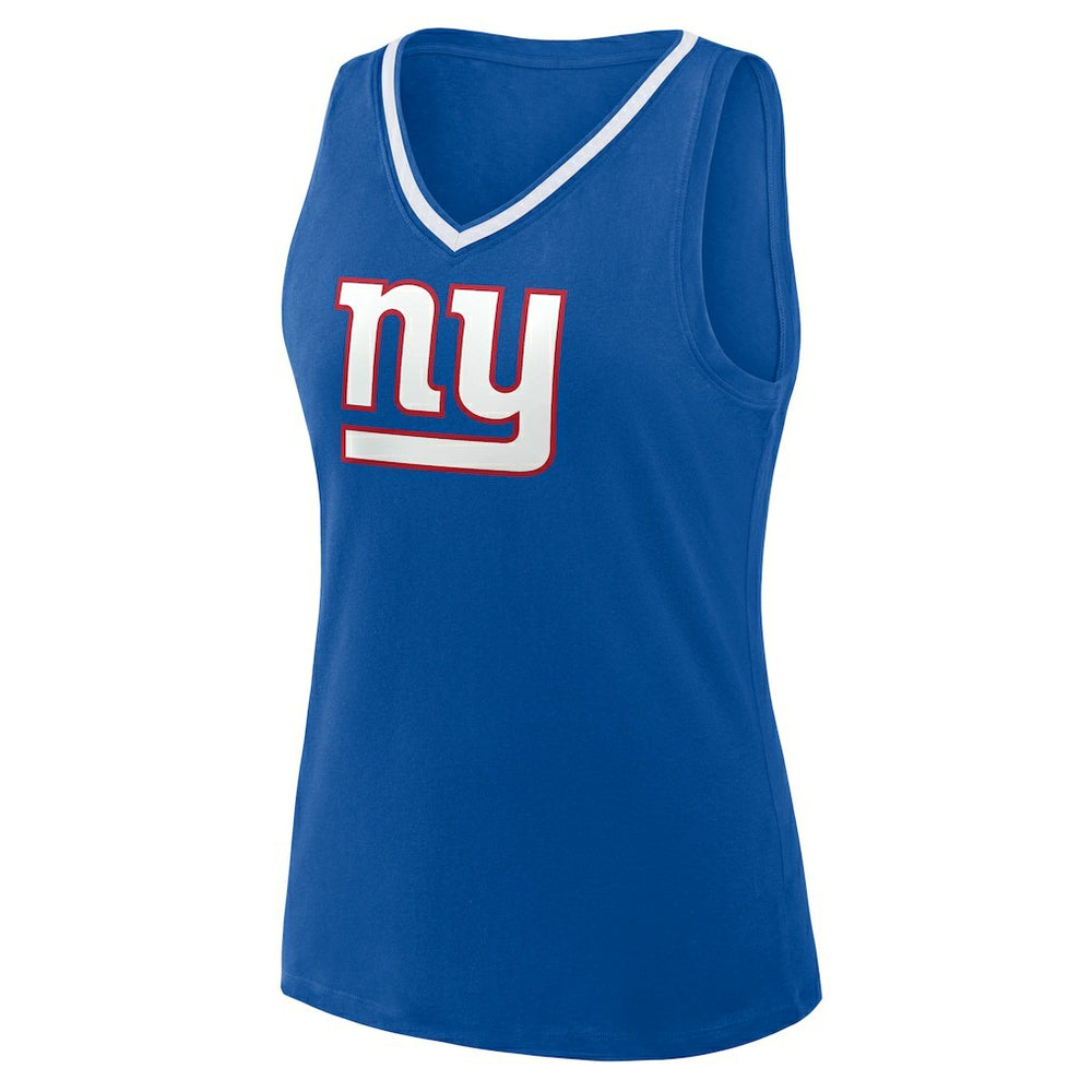 New York Giants Logo Athletic Women's Stellar Win V-Neck Tank Top - Royal outlet