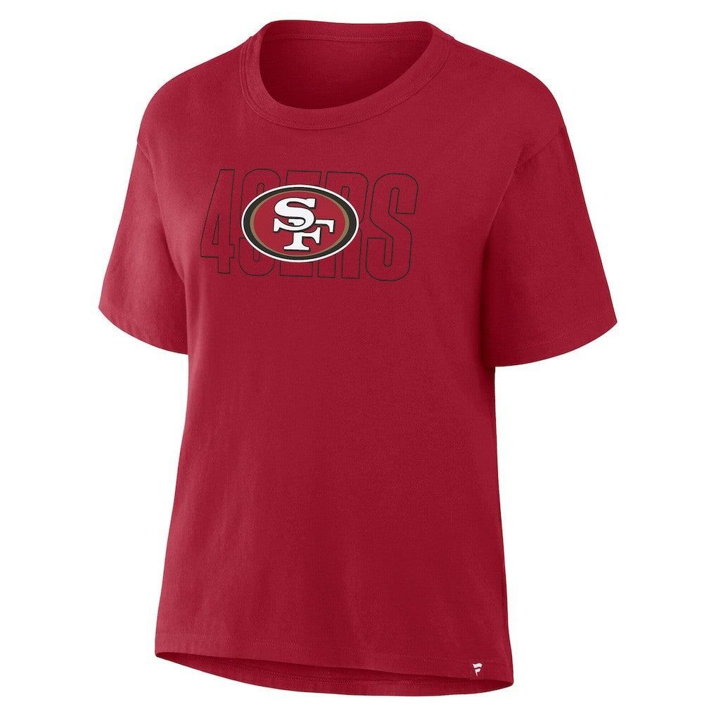 San Francisco 49ers Women's Line Em Up T-Shirt - Scarlet sale