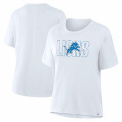 Detroit Lions Women's Line Em Up T-Shirt - Ash sale