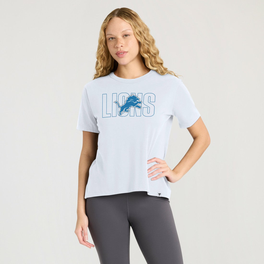 Detroit Lions Women's Line Em Up T-Shirt - Ash sale