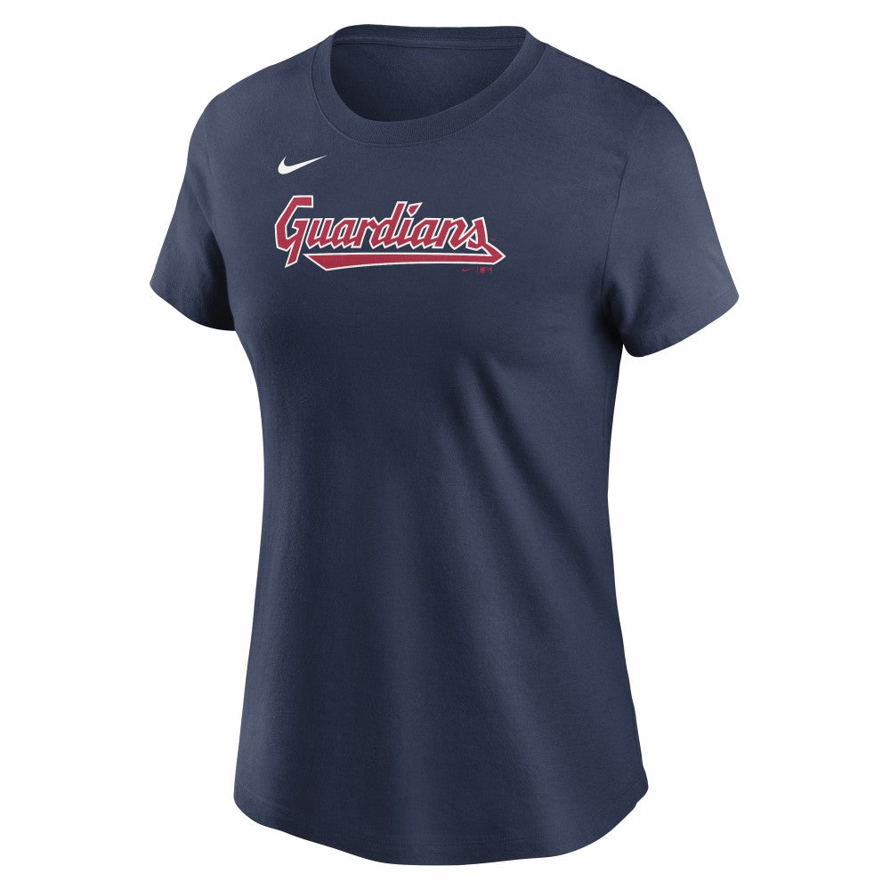 José Ramírez Cleveland Guardians Women's Cooperstown Collection Fuse Name & Number T-Shirt Navy