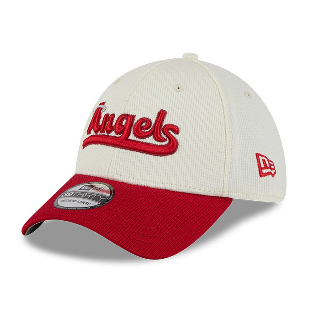 Los Angeles Angels City Connect Batting Practice 39THIRTY Flex Hat Cream/Red