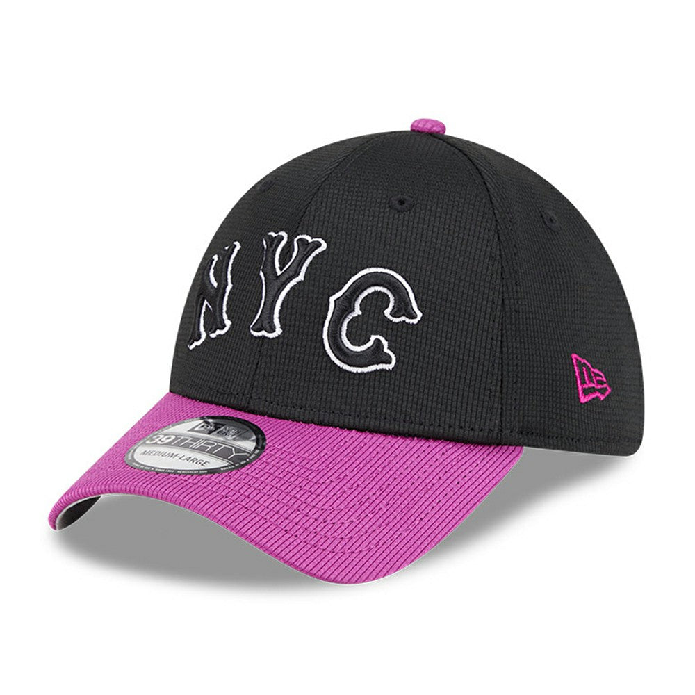 New York Mets City Connect Batting Practice 39THIRTY Flex Hat Charcoal/Purple