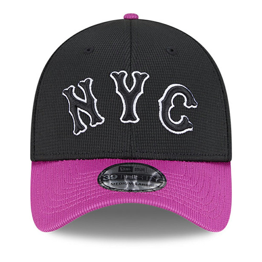 New York Mets City Connect Batting Practice 39THIRTY Flex Hat Charcoal/Purple