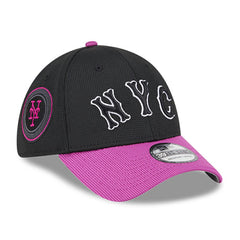 New York Mets City Connect Batting Practice 39THIRTY Flex Hat Charcoal/Purple
