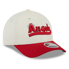 Los Angeles Angels City Connect Batting Practice 9FORTY M-Crown Adjustable Hat Cream/Red