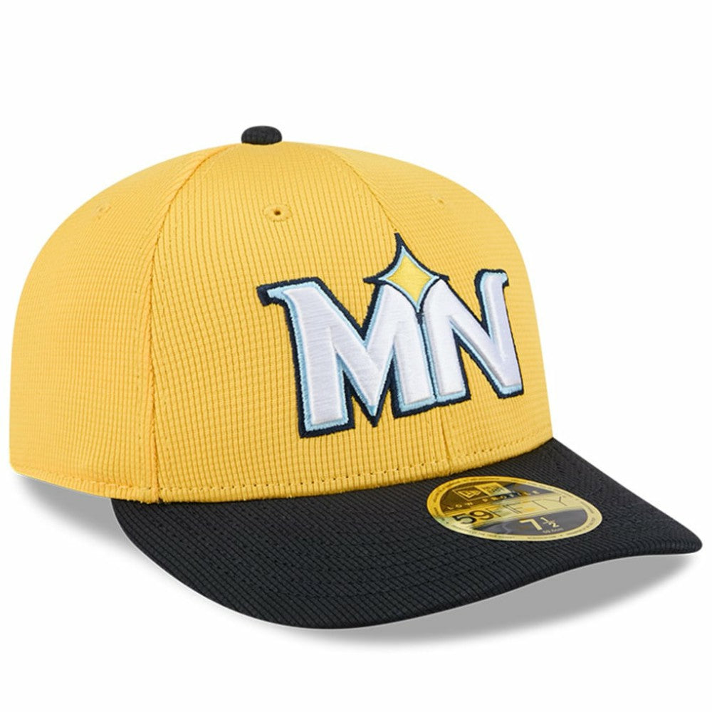 Minnesota Twins City Connect Batting Practice Low Profile 59FIFTY Fitted Hat Yellow/Black