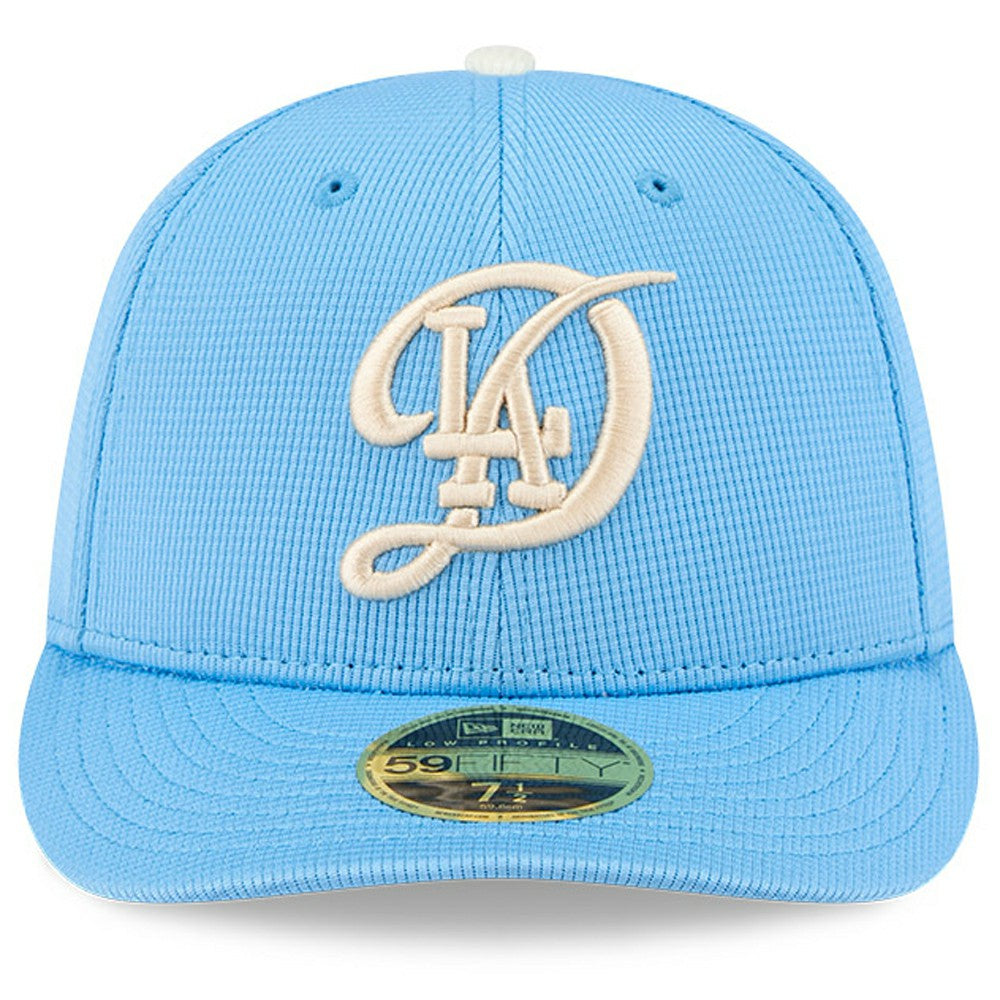 Los Angeles Dodgers City Connect Batting Practice Low Profile 59FIFTY Fitted Hat Light Blue