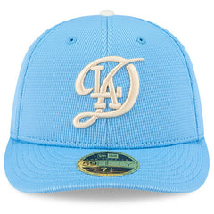 Los Angeles Dodgers City Connect Batting Practice Low Profile 59FIFTY Fitted Hat Light Blue