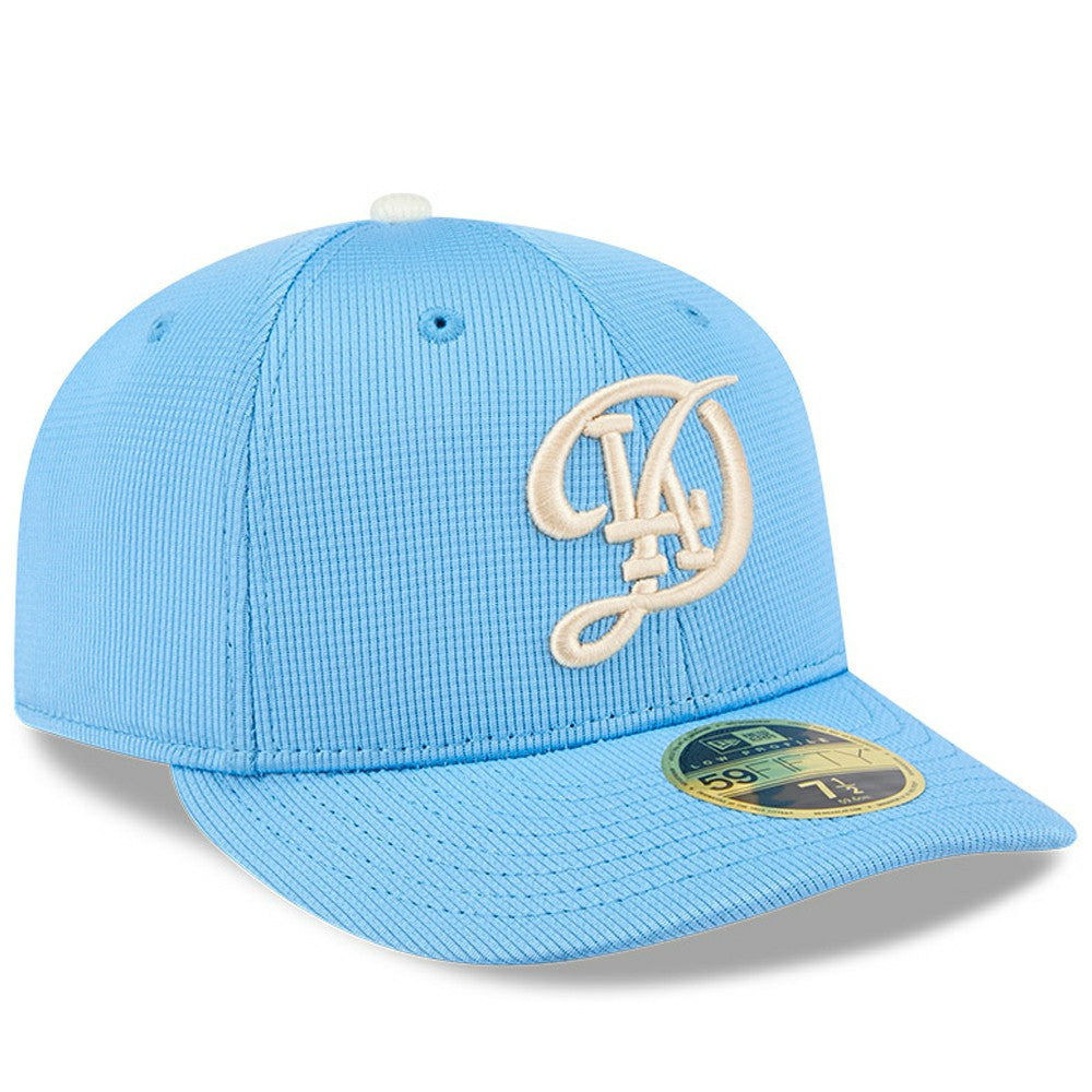Los Angeles Dodgers City Connect Batting Practice Low Profile 59FIFTY Fitted Hat Light Blue