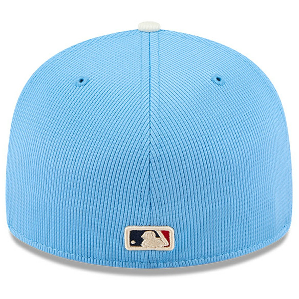 Los Angeles Dodgers City Connect Batting Practice Low Profile 59FIFTY Fitted Hat Light Blue