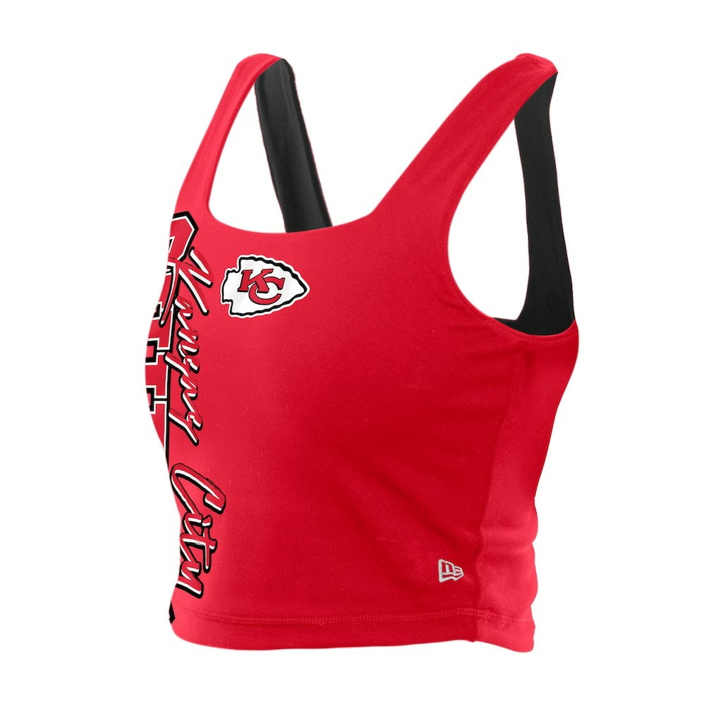 Kansas City Chiefs New Era Women's Reversible Cropped Sport Classics Tank Top - Red/Black outlet