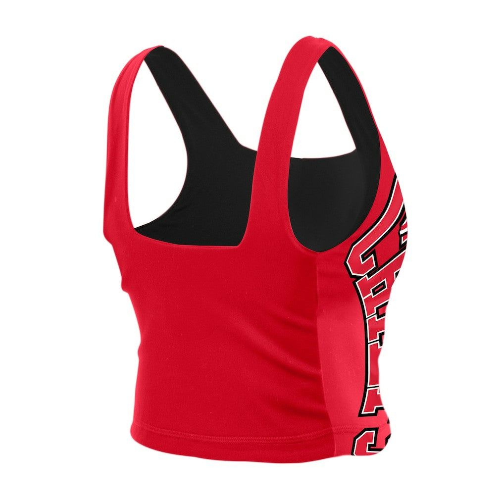 Kansas City Chiefs New Era Women's Reversible Cropped Sport Classics Tank Top - Red/Black outlet