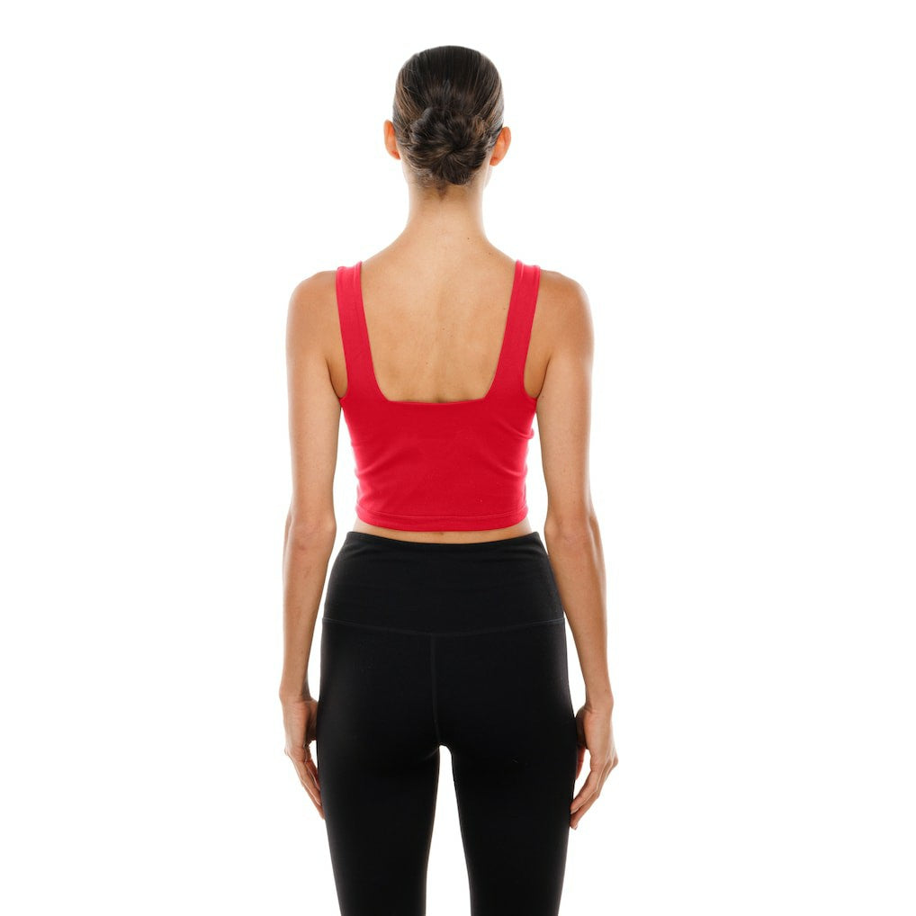 San Francisco 49ers New Era Women's Reversible Cropped Sport Classics Tank Top - Scarlet/Black for sale