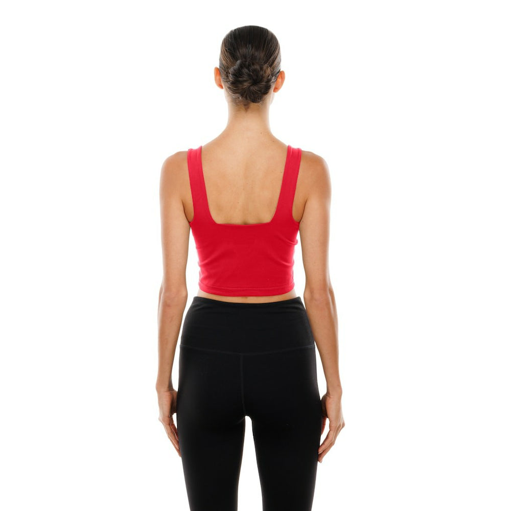 San Francisco 49ers New Era Women's Reversible Cropped Sport Classics Tank Top - Scarlet/Black for sale