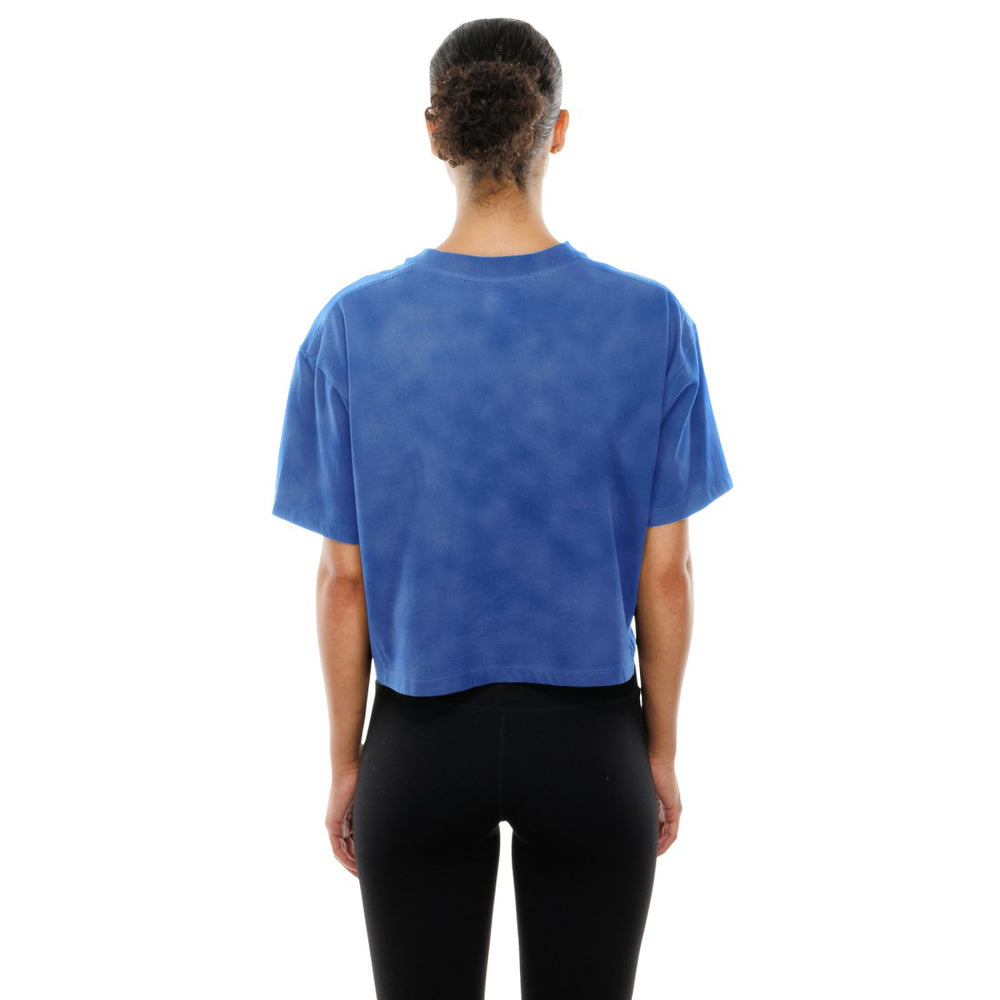Detroit Lions New Era Women's Cropped Boxy Sport Classics Mineral Wash T-Shirt - Blue online