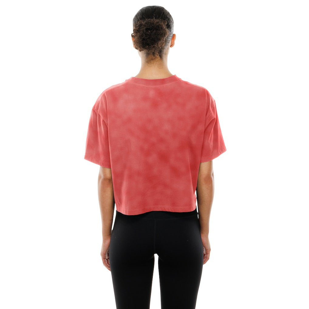 Kansas City Chiefs New Era Women's Cropped Boxy Sport Classics Mineral Wash T-Shirt - Red sale