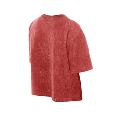San Francisco 49ers New Era Women's Cropped Boxy Sport Classics Mineral Wash T-Shirt - Scarlet discount