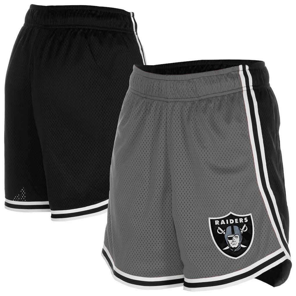 Las Vegas Raiders New Era Women's Sport Classics Mesh Shorts - Silver/Black online