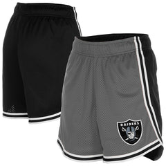 Las Vegas Raiders New Era Women's Sport Classics Mesh Shorts - Silver/Black online